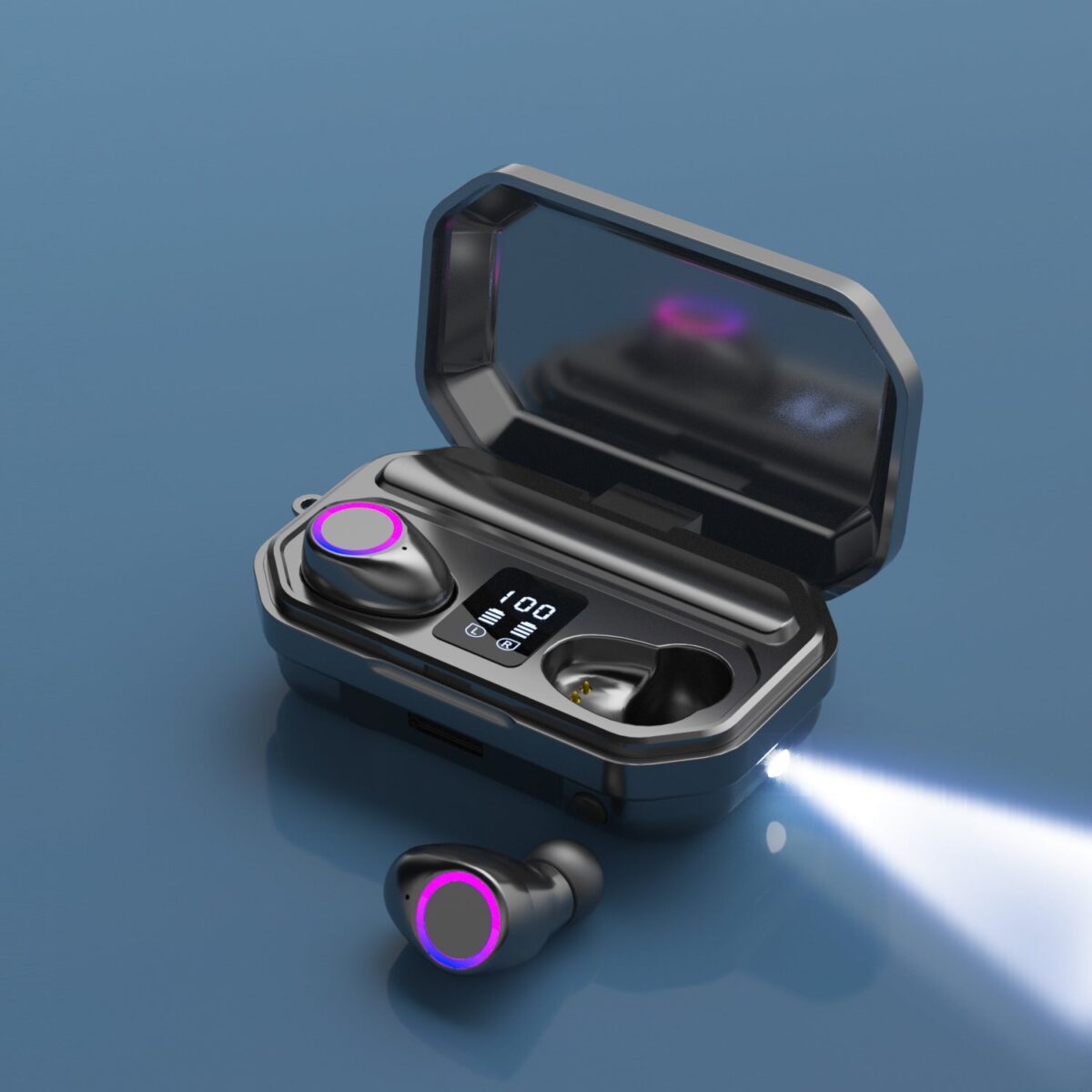 TE03 Wireless earbuds, 2000mAh TWS earphone earbuds, can charge cell phones. - Image 7