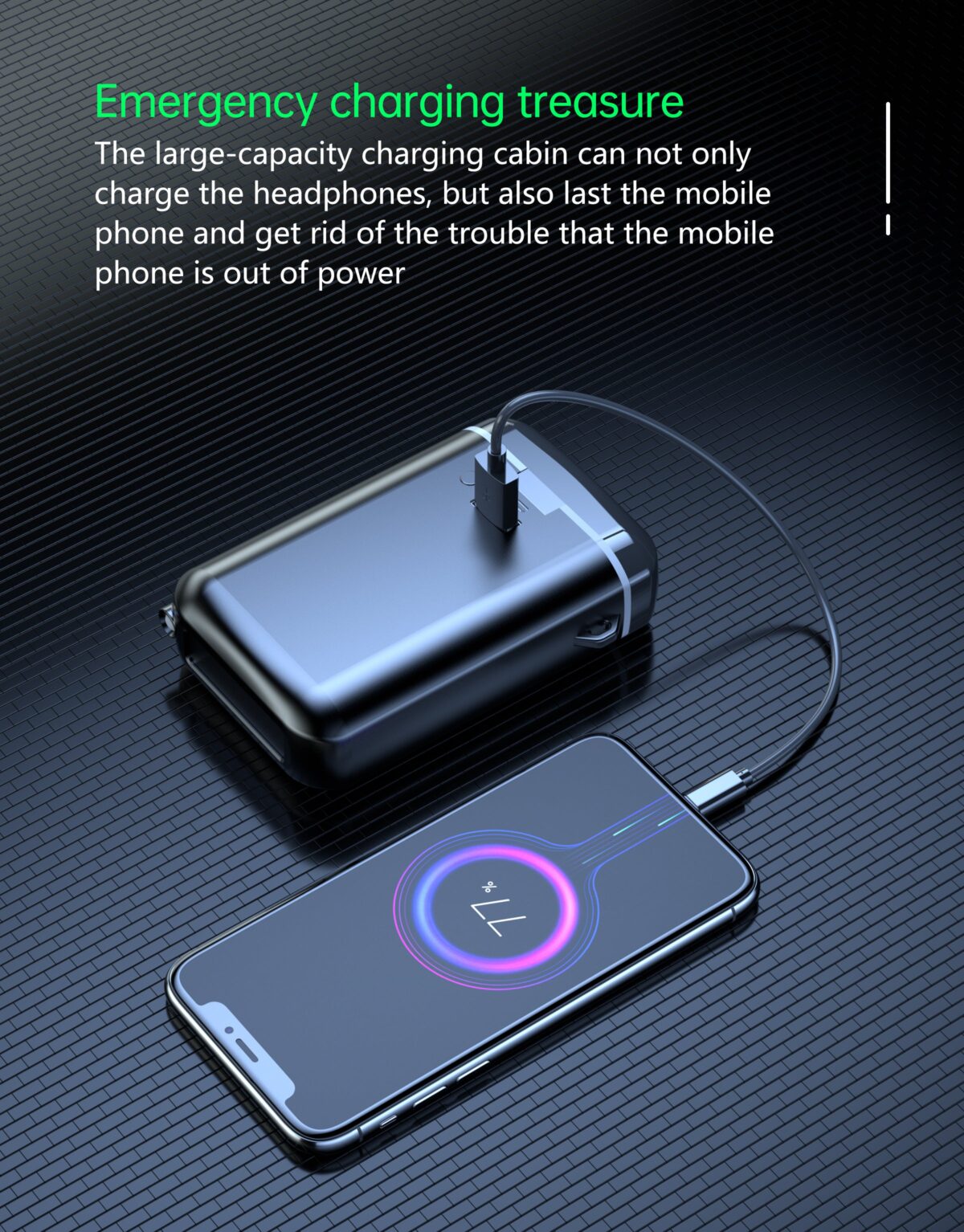 TE05 TWS earphones & headphones, super long life earphone wireless earbuds, 4000mAh battery tws earphone. - Image 2