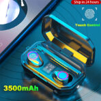 TE03 Wireless earbuds, 2000mAh TWS earphone earbuds, can charge cell phones. - Image 2
