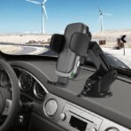 Wireless Car Charger,10W Qi Fast Charging Auto-Clamping Car Mount,Windshield Dashboard Air Vent Phone Holder - Image 7