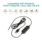 CH01 Amazon top seller call center USB headset, HD microphone noise cancelling. - Image 5