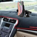 Fast Wireless Car Charger Mount Kit, One Touch Automatic Clamping Qi Cell Phone 10W Power Charging Air Vent Dashboard Holder - Image 5