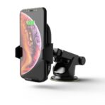 Fast Wireless Car Charger Mount Kit, One Touch Automatic Clamping Qi Cell Phone 10W Power Charging Air Vent Dashboard Holder