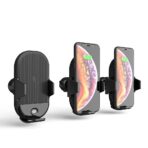 Fast Wireless Car Charger Mount Kit, One Touch Automatic Clamping Qi Cell Phone 10W Power Charging Air Vent Dashboard Holder - Image 3
