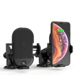 Fast Wireless Car Charger Mount Kit, One Touch Automatic Clamping Qi Cell Phone 10W Power Charging Air Vent Dashboard Holder - Image 4