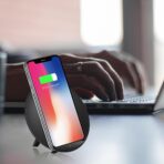 Sport Stereo Fast Charging Wireless Charger Pad Qi Standard Wireless Charger Stand - Black - Image 9