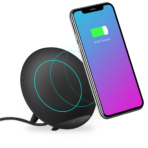 Sport Stereo Fast Charging Wireless Charger Pad Qi Standard Wireless Charger Stand - Black - Image 6