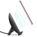 Sport Stereo Fast Charging Wireless Charger Pad Qi Standard Wireless Charger Stand - Black - Image 4