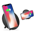 Sport Stereo Fast Charging Wireless Charger Pad Qi Standard Wireless Charger Stand - Black - Image 7
