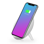 Salable Round Qi Wireless Charger Stand Fast Wireless Charging Holder - White - Image 5