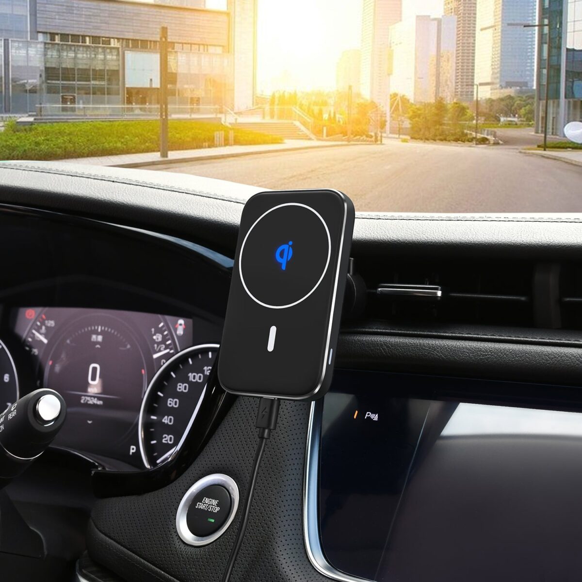 Magnetic Wireless Car Charger Mount for iPhone 12 Mini Pro Max Magsafe Fast Charging Wireless Charger Car Phone Holder - Image 3
